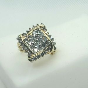 10K Gold 2.1 Carat Natural Diamond Ring